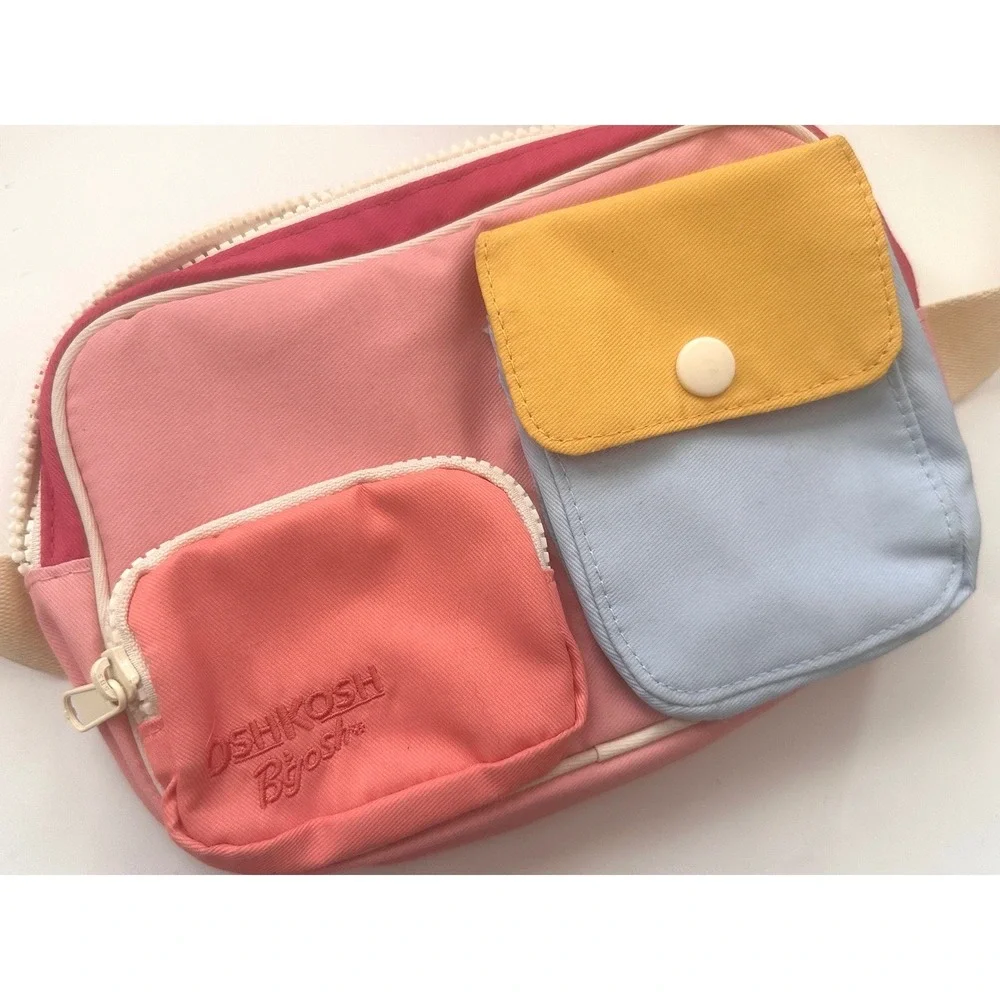 OshKosh Bgosh Skip Hop Kids Colorblock‎ Fanny Pack Belt Bag Pink Yellow Blue